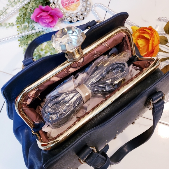 NEW! Vegan Leather Satchel Handbag - Picture 5 of 8